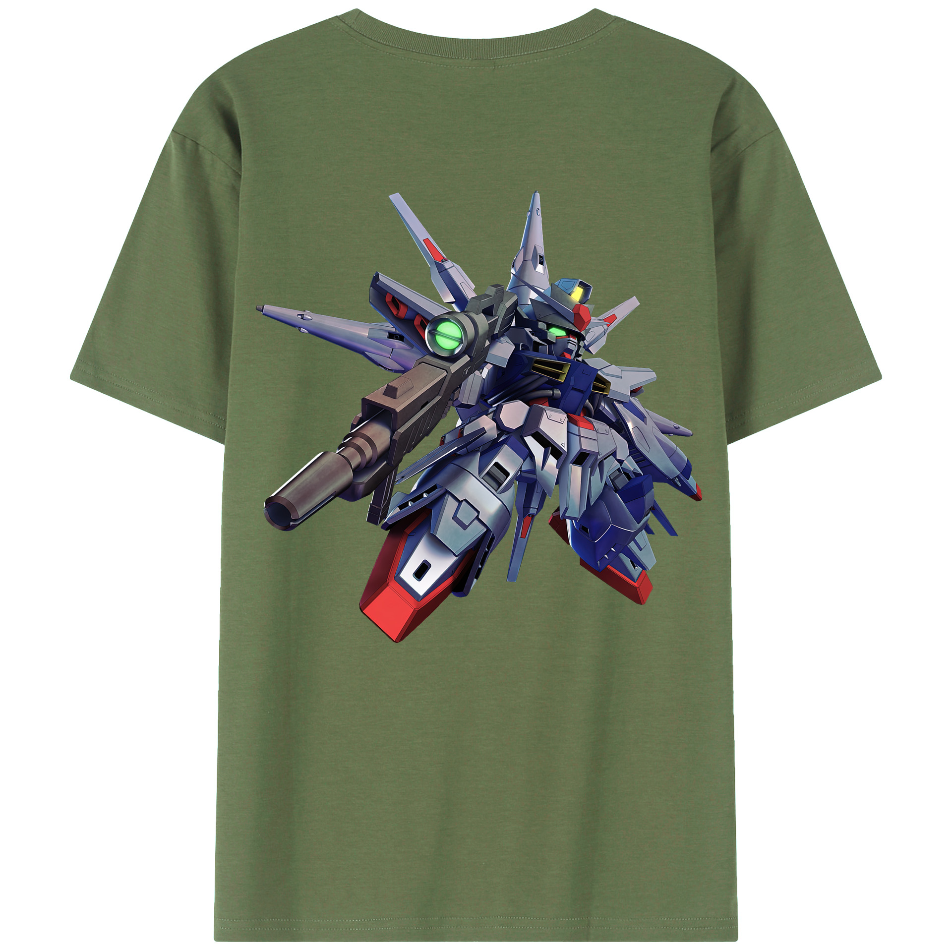 （画像用） 機動戦士ガンダム Mobile Suit Gundam 綿100％ メンズ半袖Tシャツ（バックプリント） 通気性
